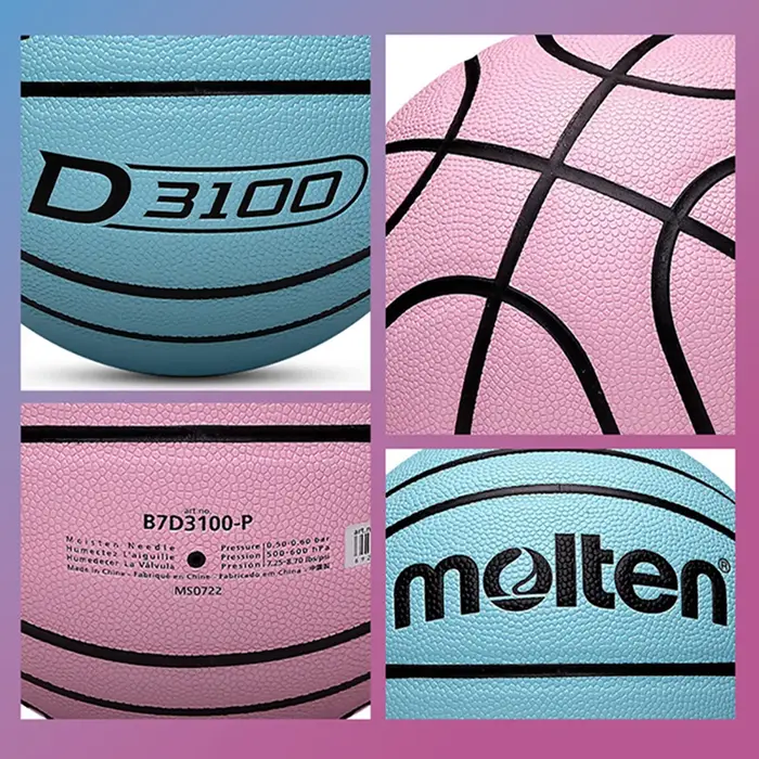 Balles de basket-ball fondues taille officielle 7/6/5 matériau PU résistant à l'usure jeu d'entraînement
