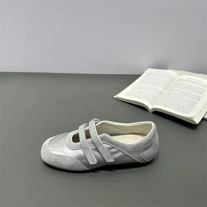 Nouvelles baskets Mary Jane en daim pour femme 2026, ballerines à double bride à semelle souple, cha