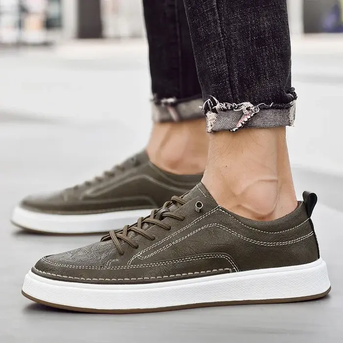 Chaussures en cuir véritable pour hommes de marque italienne semelle intérieure confortable