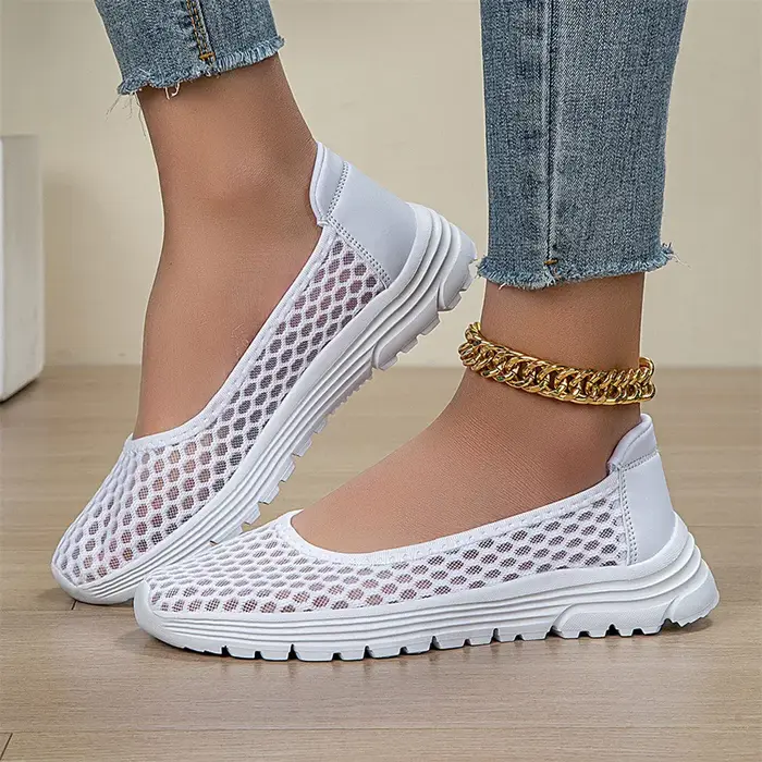 Femme maille chaussures été femmes baskets plates