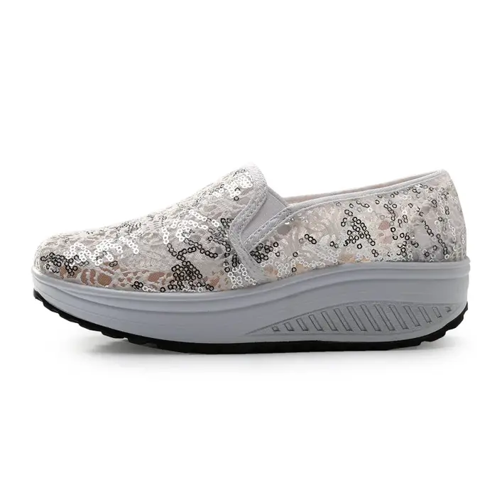BeckyWalk-Baskets Plates à Plateforme pour Femme