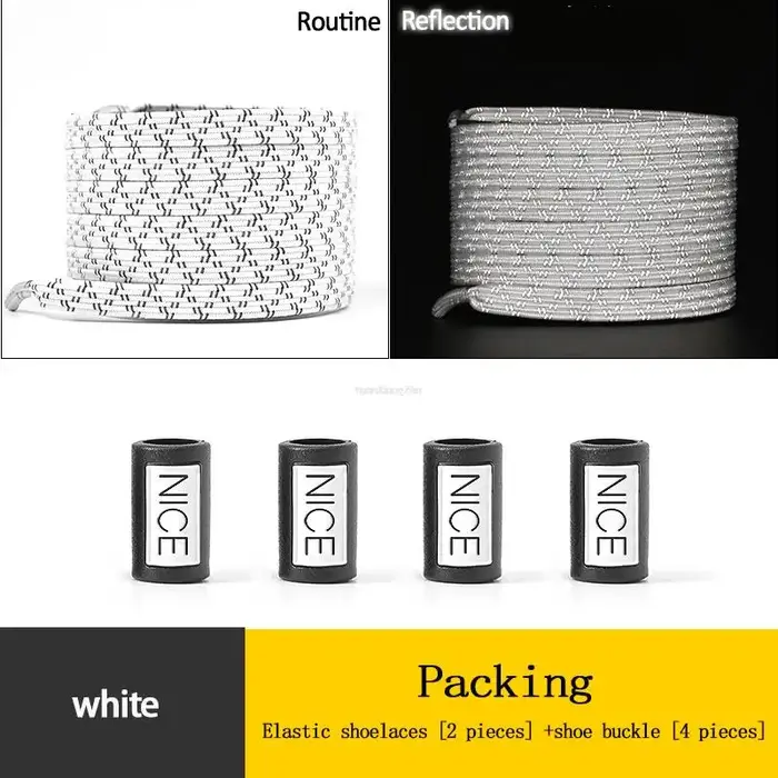 Lacets élastiques réfléchissants sans nœuds