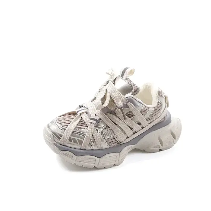 Baskets de basket-ball respirantes et décontractées pour enfants, chaussures de sport scolaires poly