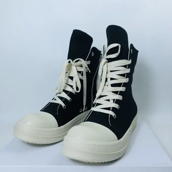 Hommes chaussures hautes décontracté femmes toile baskets à lacets Zip luxe haute rue automne