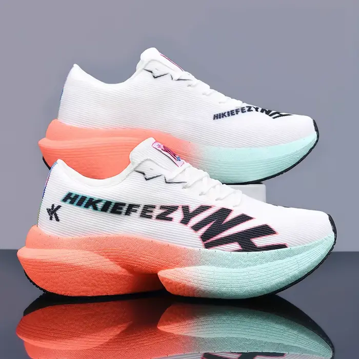 Chaussures de course pour homme, plaque en carbone, marathon, sport, chaussures décontractées, respi