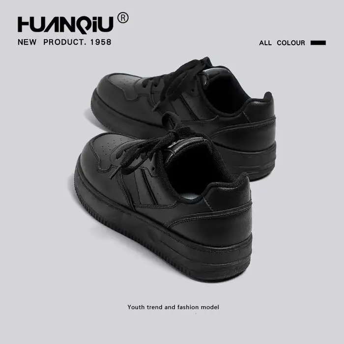 Nouvelles baskets basses respirantes pour femmes noires