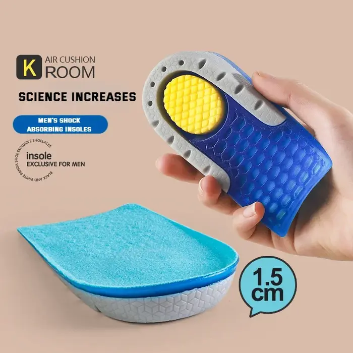 1 paire de semelles intérieures de chaussures en Gel pour pieds, semelles intérieures invisibles en 