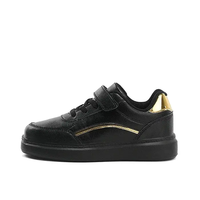 Baskets blanches en cuir PU pour enfants, chaussures de sport décontractées pour garçons, chaussures