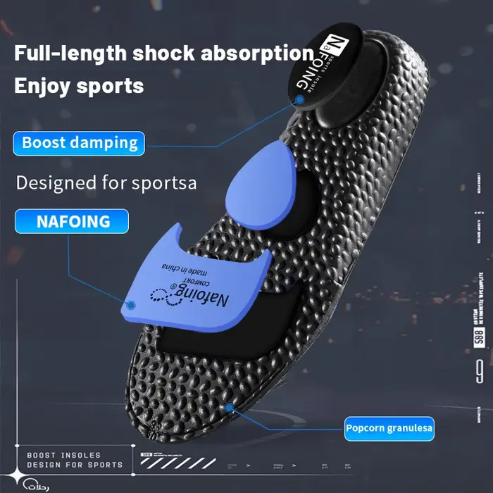 Semelles intérieures de sport respirantes et absorbantes pour chaussures