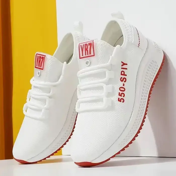 Chaussures tissées pour femme été 2026 – Baskets de sport en maille respirante pour la marche et le