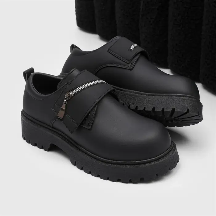 Bottes décontractées pour hommes à semelle épaisse et rehaussement discret
