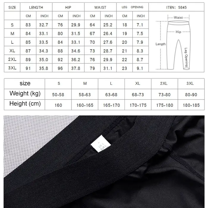 Collants de Sport pour hommes