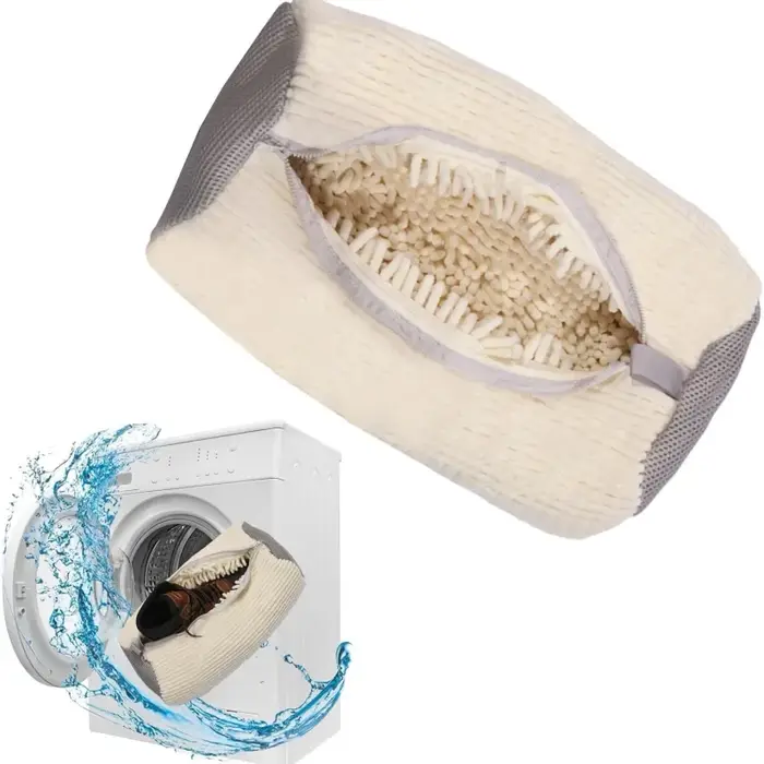 Sac de lavage pour chaussures en microfibre avec fermeture