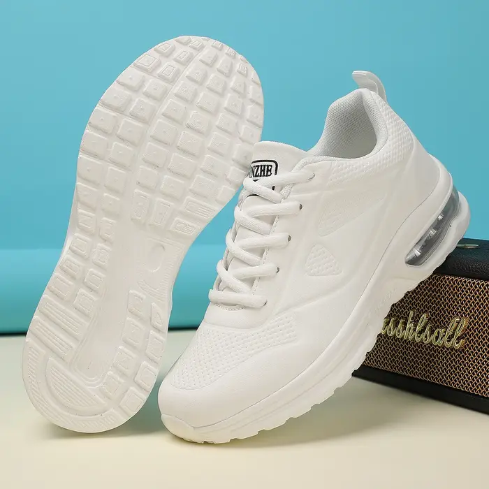 Baskets roses pour femmes, chaussures de sport à coussin d'air, baskets à semelle épaisse, baskets d