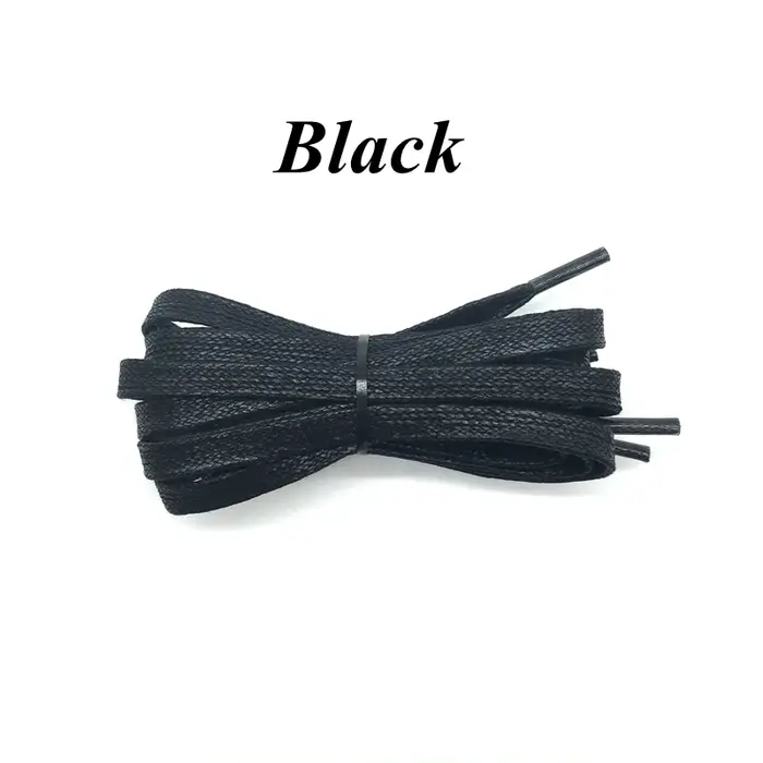 Lacets plats cirés en cuir