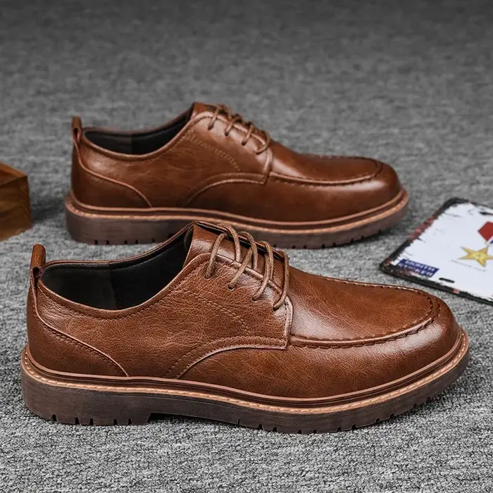 Automne nouveaux hommes en cuir décontraï chaussures richelieu luxueux