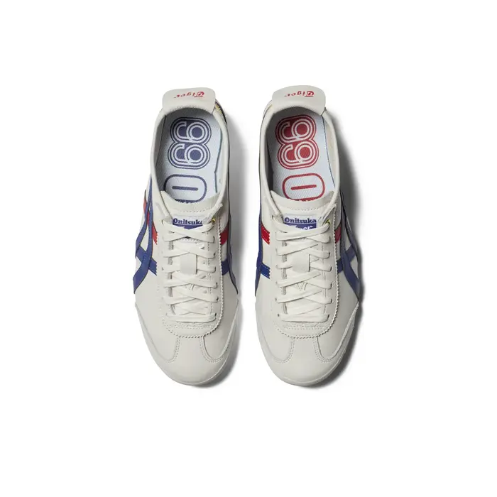 Asics Onitsuka Tiger Mexico 66 Blanc Bleu foncé Rouge Or 1183B511-100