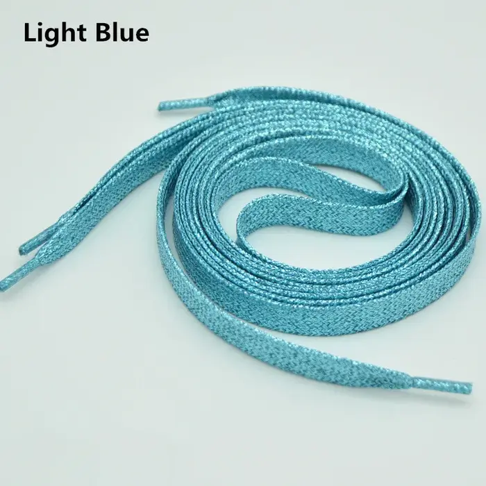 25 couleurs brillant or et argent coloré lacets lumineux 60-180 cm Sneaker chaussures de Sport