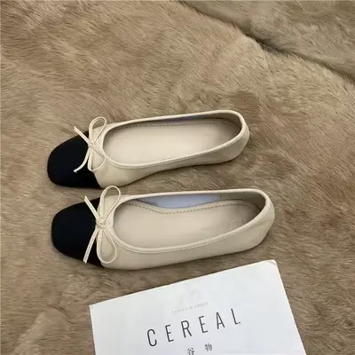Grande taille 44 45 46 47 48 chaussures plates femmes printemps automne arc nouveau bout carré peu p