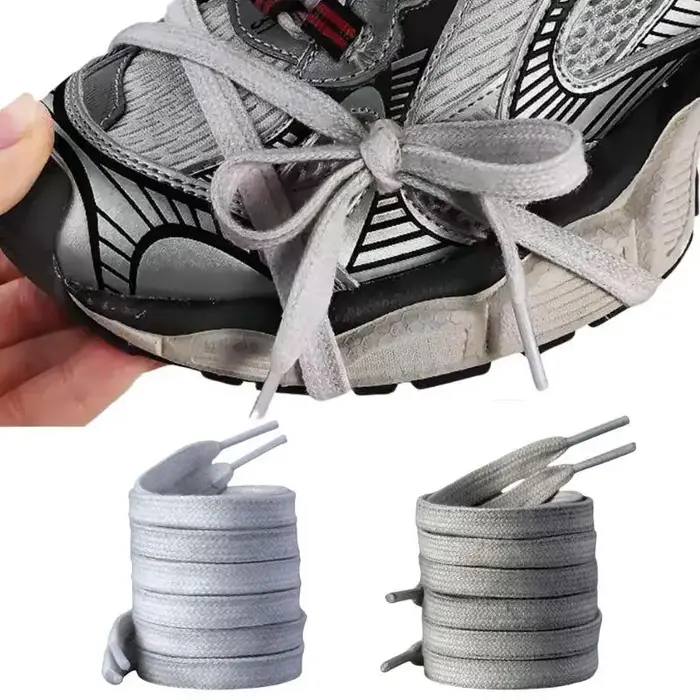 1 paire de lacets de chaussures sales en détresse blanc Beige 100cm de longueur corde orteil-bande corde de chaussure sale Sneaker chaussures d'entraînement lacets