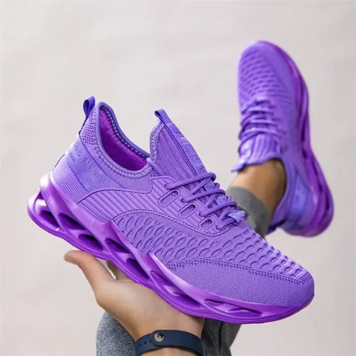 Baskets décontractées violettes pour femmes et hommes