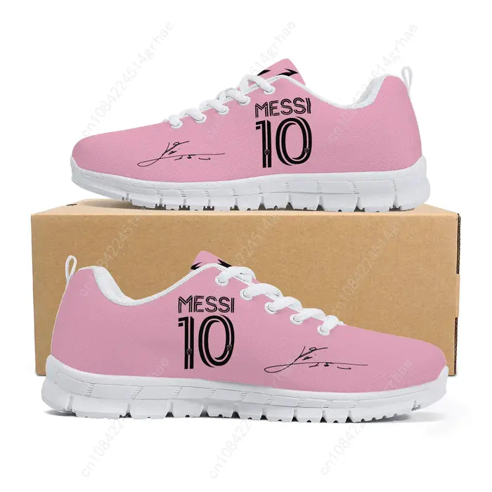 Miami Messi 10 Logo Argentina Chaussures de sport pour hommes et femmes, baskets décontractées confortables, chaussures sur mesure de haute qualité pour couple