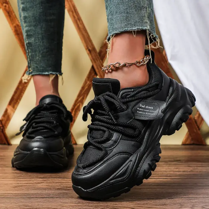 Baskets jaunes femme plate-forme chaussures de sport respirant femmes