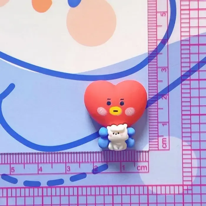 BT21 2026 Koya RJ Shooky Man Chimmy Cooky DIY Cartoon Cute Shoe Buckle Three-dimensional Shoe Flower Decoration Detachable