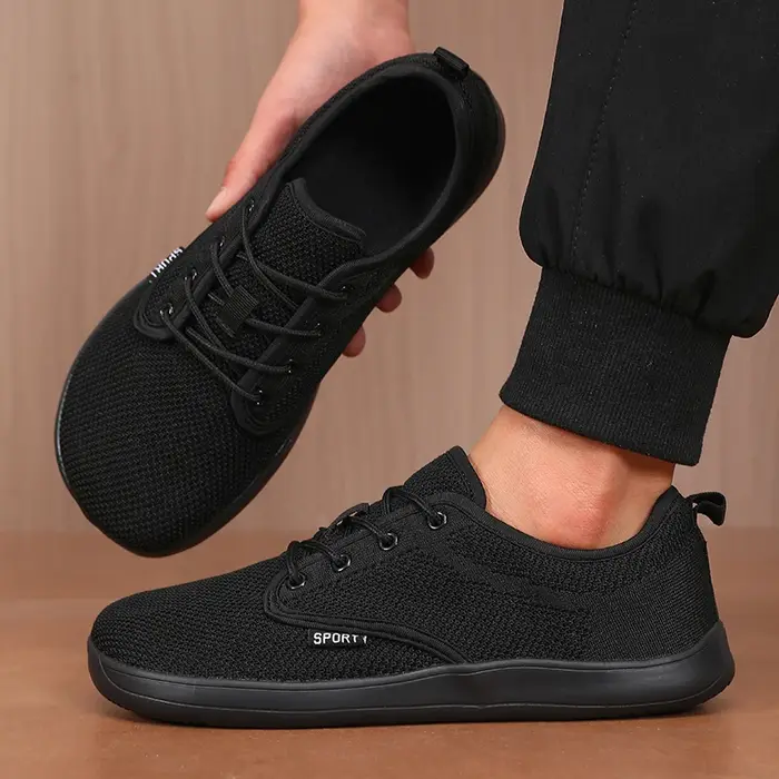 Chaussures plates de marche pour femmes, maille souple, adaptées aux voyages, paumes larges, Support