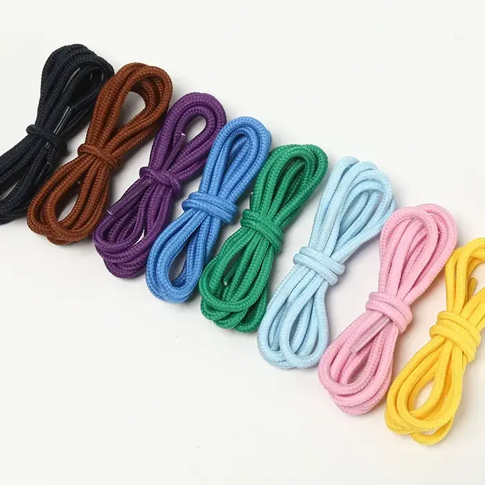 1 paire de lacets ronds classiques en polyester, lacets de chaussures durables, lacets de bottes, la