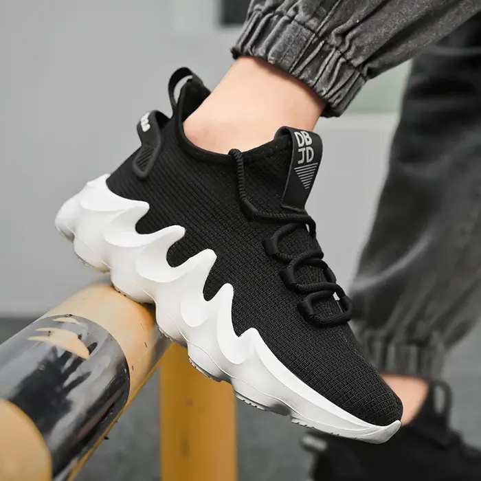 Street Design noir hommes chaussures de course mode chaussettes décontractées