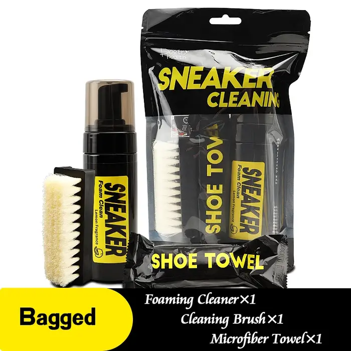 Kit de nettoyage à sec 150 ml pour chaussures blanches – Nettoyant moussant sans eau pour baskets av