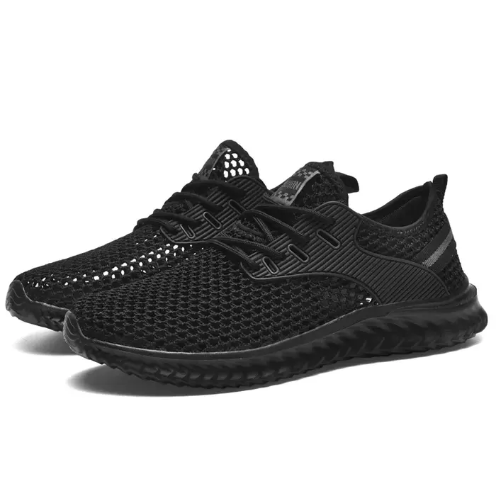 Baskets respirantes en maille creuse pour hommes, chaussures de sport de tennis d'été, chaussures de