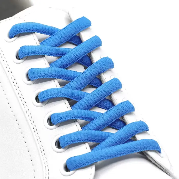 Lacets de chaussures ovales 24 couleurs, lacets athlétiques demi-ronds pour chaussures de Sport/cour