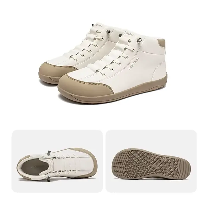 HOBIBEAR chaussures mi-hautes pieds nus hommes femmes bottines à bout large en plein air chaussures