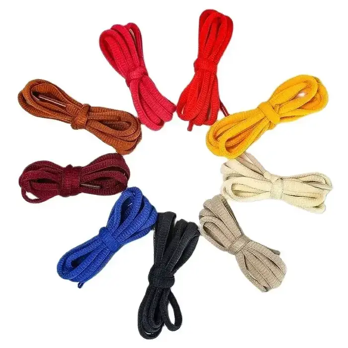 1 paire de lacets de chaussures ovales classiques unisexes de 5MM, 20 couleurs, lacets d'athlétisme
