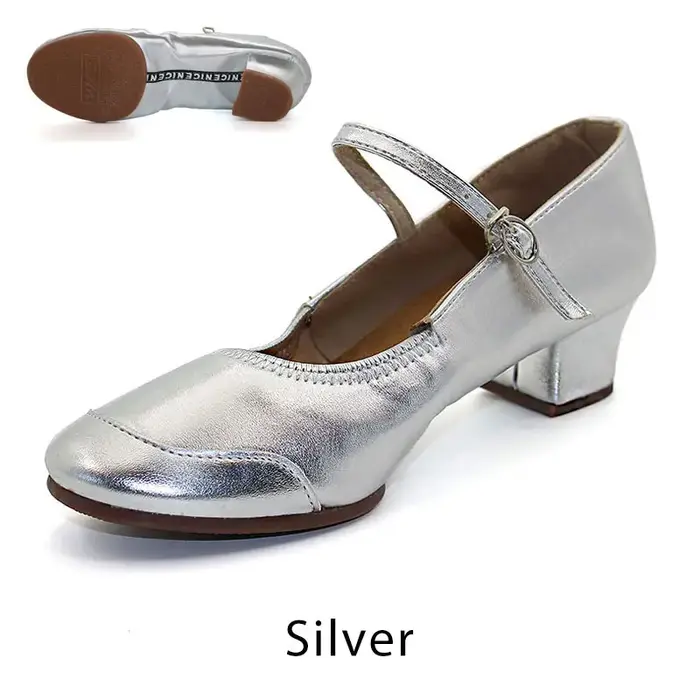 Chaussures de danse à talons bas pour femmes, chaussures de danse carrées, chaussures de salsa latin