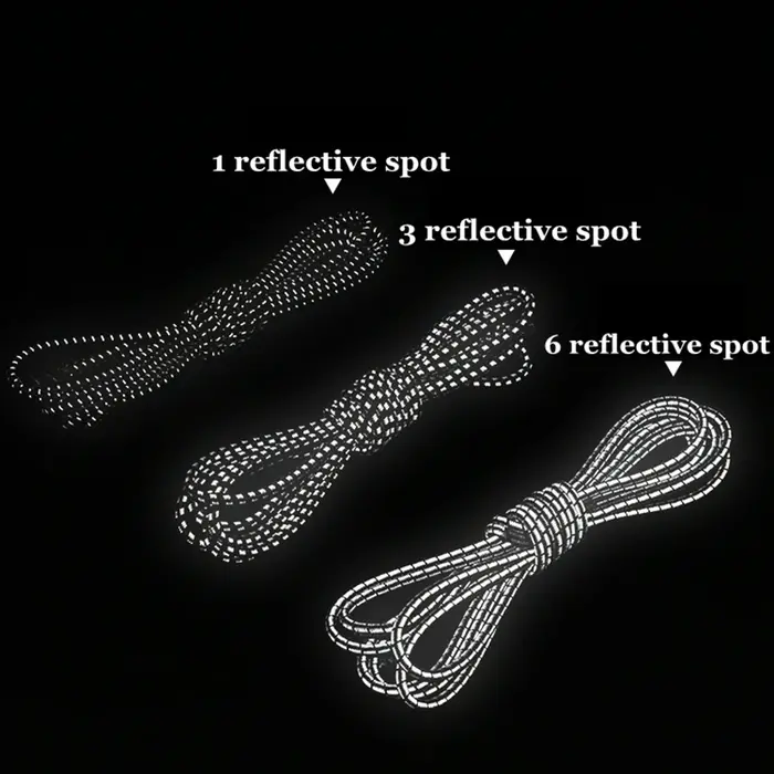 Lacets élastiques réfléchissants unisexe, fermeture rapide, pratique, bout en métal, chaussure ronde