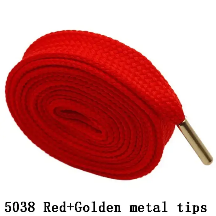 Lacets de graisse de 1.8cm avec pointes en métal doré