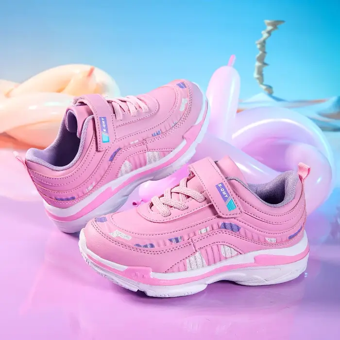 Mignon enfants Sneaker filles chaussures de luxe en cuir léger