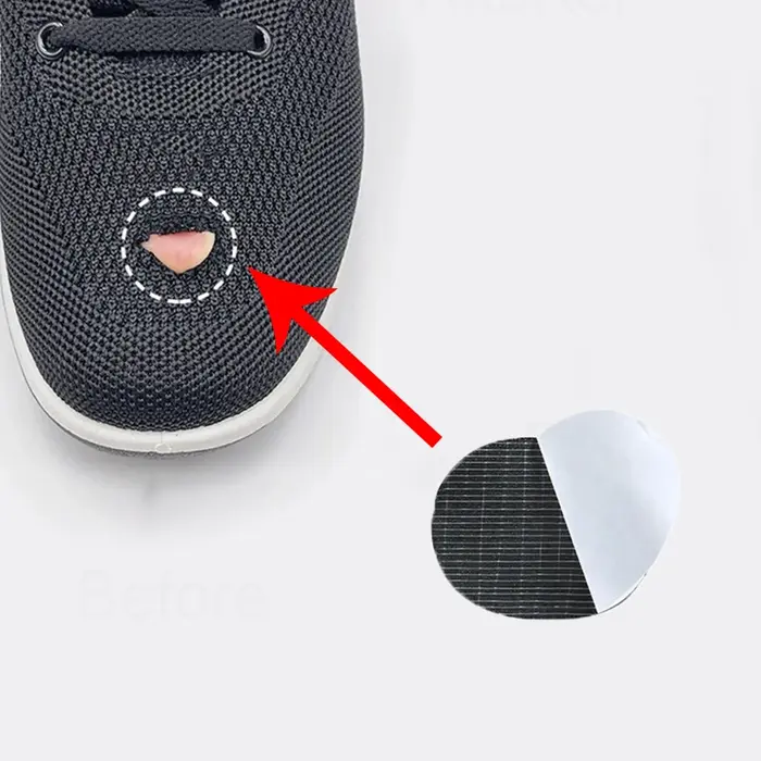 Patch de réparation noir pour chaussures de sport