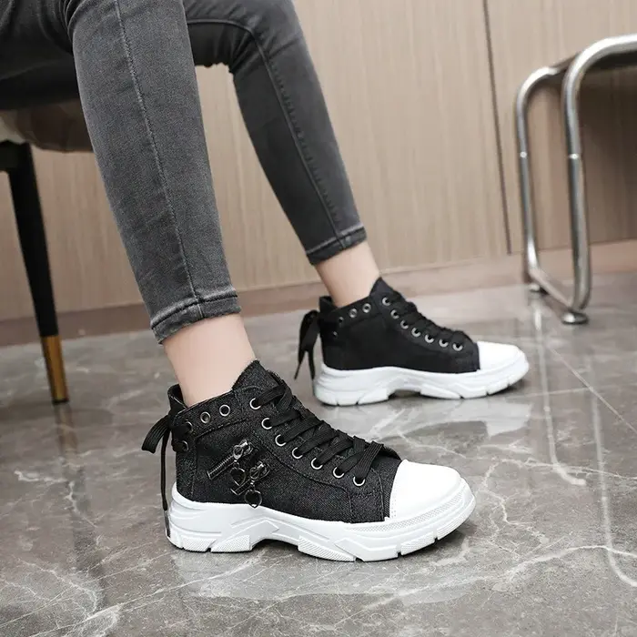 Nouvelle toile haut de gamme femmes chaussures 2025 printemps respirant Denim baskets