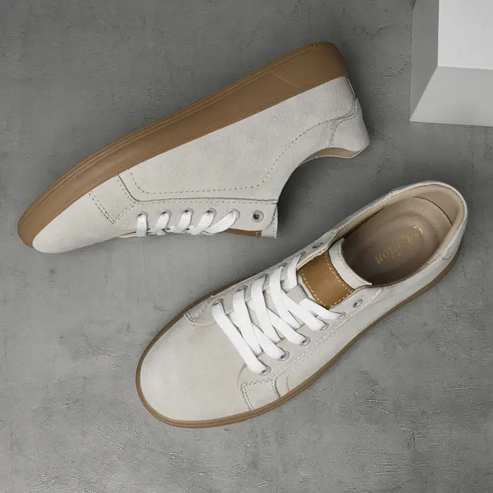 2025 en cuir véritable hommes chaussures vulcanisées mode décontracté