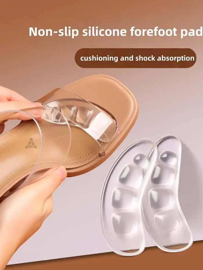 1 paire de semelles intérieures pour chaussures à talons hauts pour femmes (coussinets antidérapants pour l'avant-pied