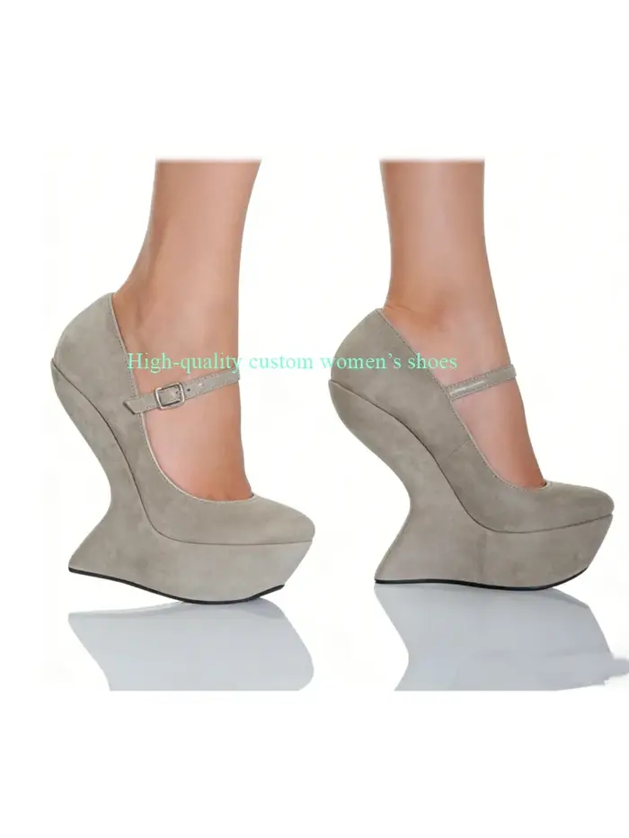 Chaussures en tissu velours rose sans talons