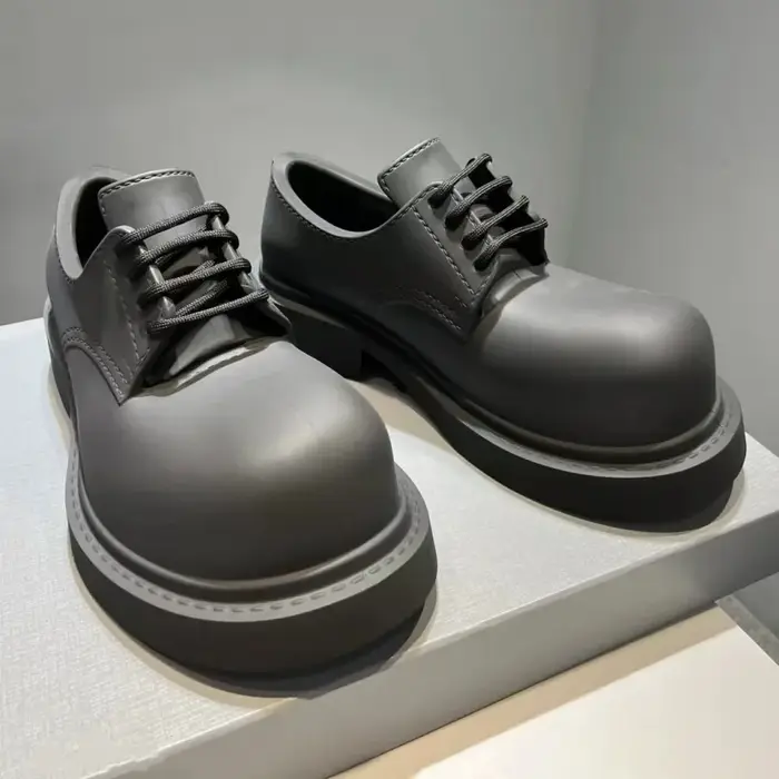Chaussures à plateforme en cuir pour femmes et hommes, mocassins, mode ronde, Parker, grosses chauss