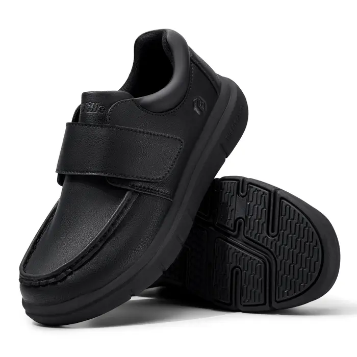 FitVille-Chaussures en cuir à coupe large pour hommes