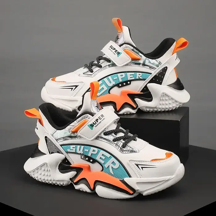 Sport enfants baskets en cuir quatre saisons garçons chaussures décontractées antidérapant