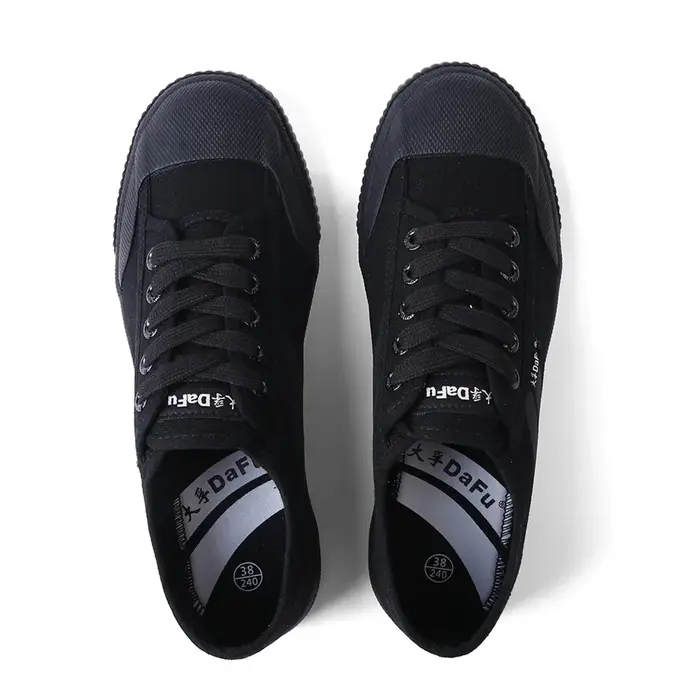 DaFu Shoes Baskets classiques améliorées Arts martiaux All Black Shoes