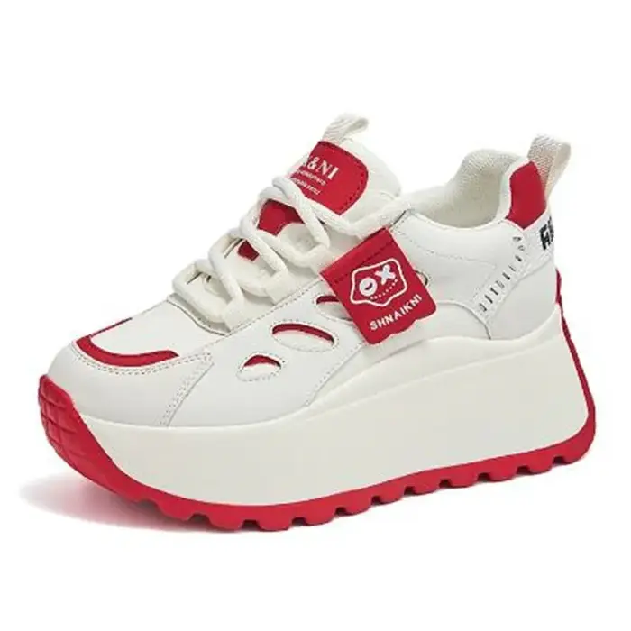 Nouvelle mode femmes papa chaussures printemps 2025 fond épais à la mode couleur bloc rehaussant à l